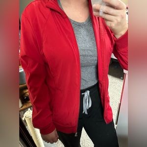 Cherokee Infinity crimson red scrub jacket